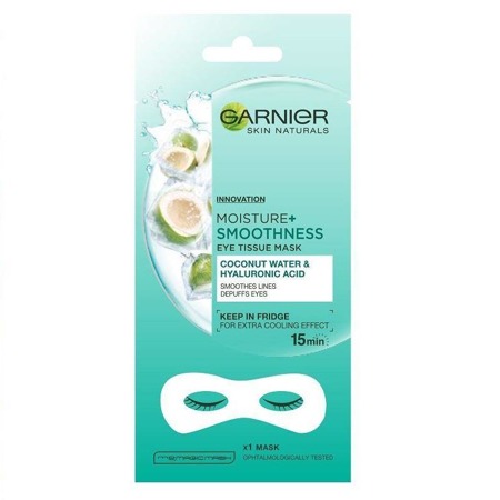 Garnier Moisture+ Smoothness akių audinių kaukė 1 pora Kokosų vanduo 6g