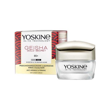 Geisha Gold Secret 65+ nori dumblių kremas nuo raukšlių, stangrinantis dieną ir naktį 50ml