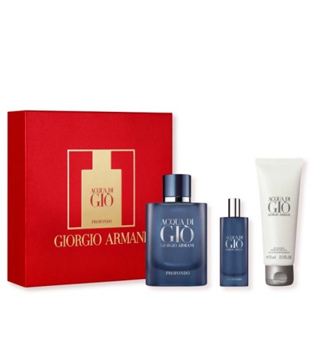 Giorgio Armani Acqua Di Gio Profondo 75ml edp + 15ml edp + 75mlSG