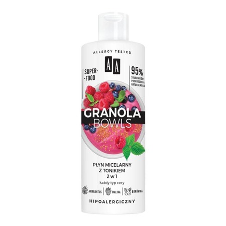 Granola Bowls Micelinis losjonas ir tonikas 2in1 visų tipų odai 400ml