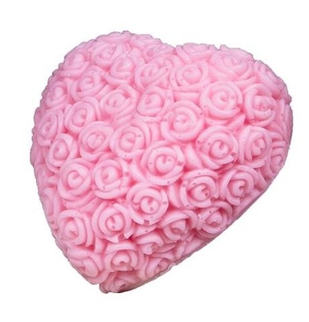 Happy Soaps Pink Big Heart natūralus glicerininis muilas Cherry 140g