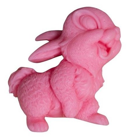 Happy Soaps Pink Smiling Rabbit natūralus glicerininis muilas Cherry 60g