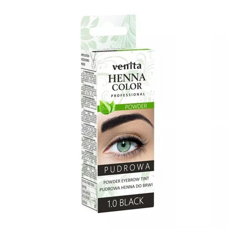 Henna Color Powder pudrowa henna do brwi 1.0 Black 4g