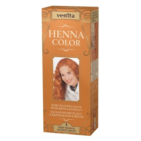 Henna Color balzamas koloryzujący z ekstraktem z henny 3 Ognisty Oranż 75ml