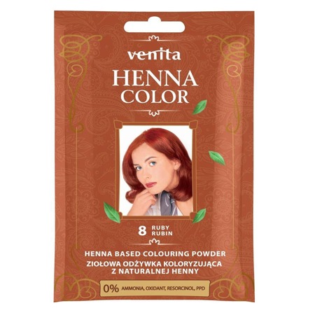 Henna Color vaistažolių spalvos kondicionierius su natūralia henna 8 Rubinas