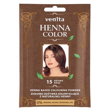 Henna Color žolelių spalvos kondicionierius su natūralia henna 15 Ruda spalva