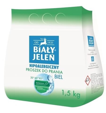 Hipoalergiczny proszek do prania do bieli 1,5kg