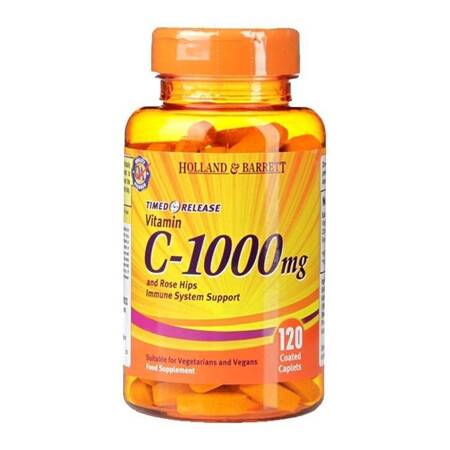 Holland & Barrett C-1000 mg vitamino C su bio-falvonoidais ir erškėtuogėmis 120 tablečių