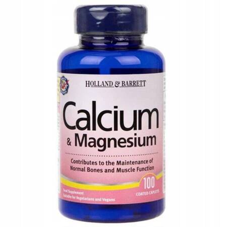 Holland & Barrett Calcium & Magnesium (kalcis ir magnis) 100 tablečių