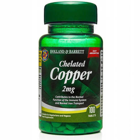 Holland & Barrett Copper Chelate 2mg 100 tablečių