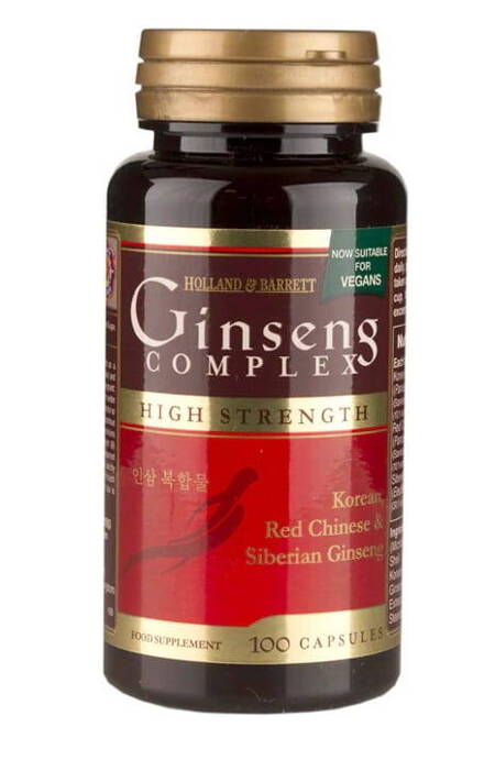 Holland & Barrett Ginseng Complex (Ženšenio kompleksas) 100 kapsulių