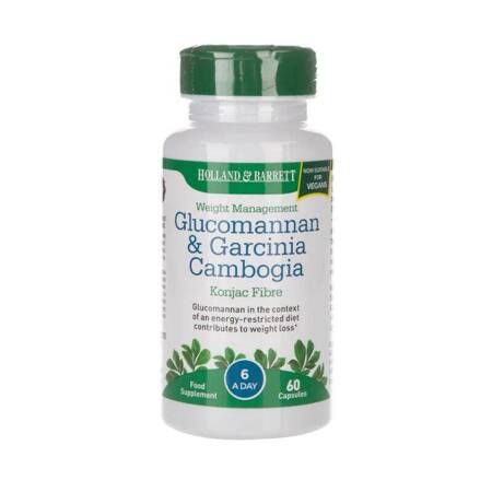 Holland & Barrett Gliukomananas & Garcinia 60 kapsulių