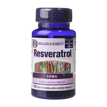 Holland & Barrett Resveratrol 50 mg 60 tablečių