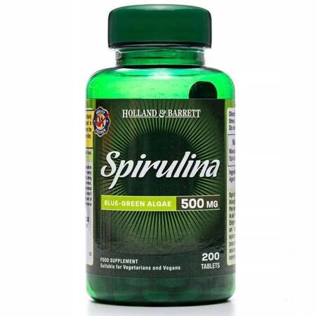 Holland & Barrett Spirulina 500mg 200 tablečių