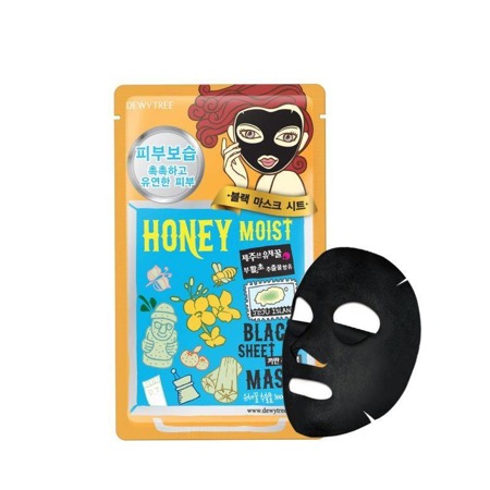 Honey Moist Black Sheet Mask drėkinamoji lakštinė kaukė su medumi 30g