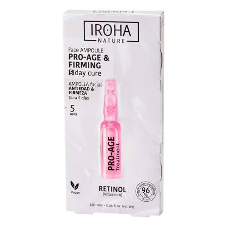 IROHA NATURE_Retinol Pro-Age Face Ampoule senėjimą stabdančios ir stangrinančios veido ampulės su retinoliu 5x1,5ml