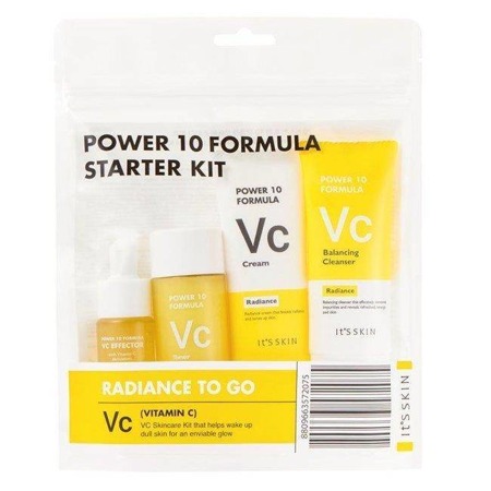 IT'S SKIN Power 10 Formula Radiance To Go Vc Effector 12ml + tonikas 52ml + kremas 35ml + balansuojantis valiklis 35ml