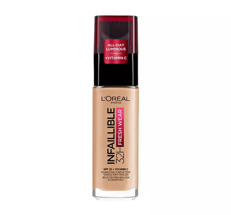 Infaillible 32H Fresh Wear Foundation ilgalaikis makiažo pagrindas 200 Golden Sand 30ml