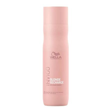 Invigo Blonde Recharge Color Refreshing Shampoo su spalviniais pigmentais šaltai šviesiems plaukams 250ml