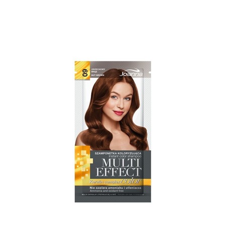 JOANNA Multi Effect Keratin Complex Color Instant Color šampūnas 09 Riešutmedžio ruda 35g