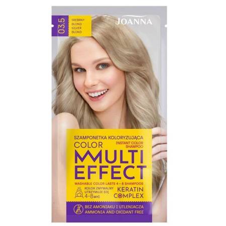 JOANNA_Multi Effect Keratin Complex Color Instant Color Shampoo szamponetka koloryzująca 03.5 Srebrny Blond 35g