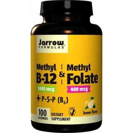 Jarrow Formulas B-12 ir folio rūgšties metilintos formos 100 čiulpiamųjų tablečių