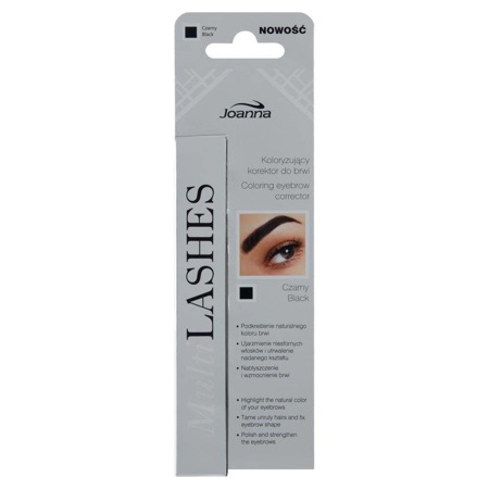 Joanna Multi Lashes spalvotas antakių korektorius Black 8,5g