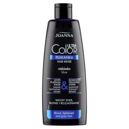 Joanna Ultra Color System mėlynasis skalavimo skystis žiliems šviesiems ir šviesintiems plaukams 150ml