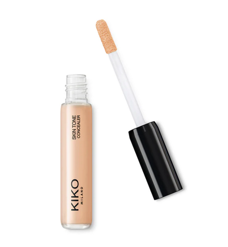 KIKO MILANO_Skin Tone Concealer išlyginamasis skystas korektorius natūraliam atspalviui 06 Lazdynų riešutas 3,5ml