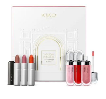 KIKO Milano A Holiday Fable Glam Kit Stick Shadow 05 1.6g + Blakstienų tušas 11ml + 3D blizgesys 17 6.5ml