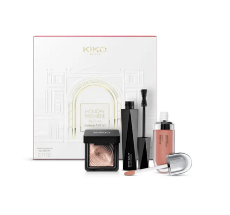 KIKO Milano A Holiday Fable Glam Kit Stick Shadow 05 1.6g + Blakstienų tušas 11ml + 3D blizgesys 17 6.5ml