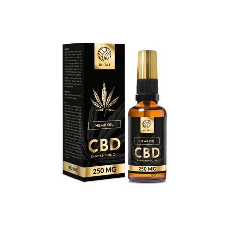 Kanapių aliejus natūralus kanapių aliejus BIO + CBD 250 MG 50ml