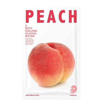 Kaukė A Su Islandijos ledynų vandeniu drėkinamoji lakštinė kaukė Peach 20g