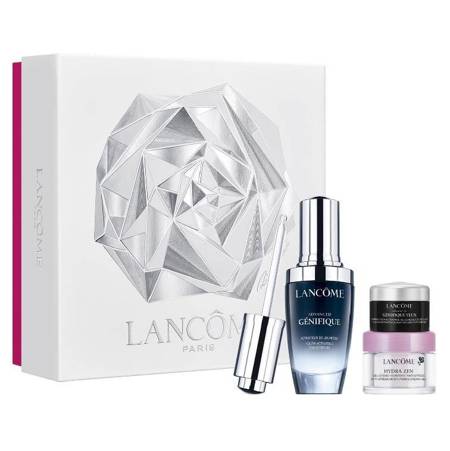 LANCOME_SET Advanced Genifique Serum 30ml + Advanced Genifique Yeux Mini + Hydra Zen drėkinamasis kreminis gelis 15ml