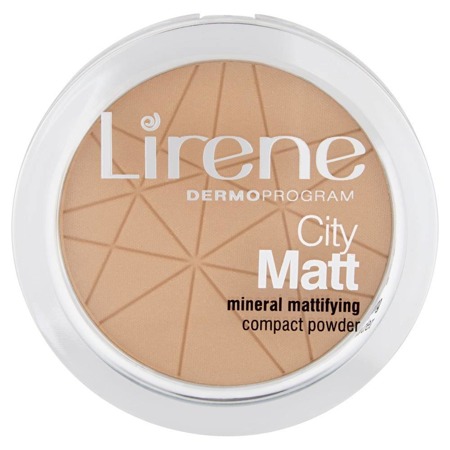 LIRENE City Matt Mineral matinė matinė kompaktinė pudra 03 Beżowy 9g