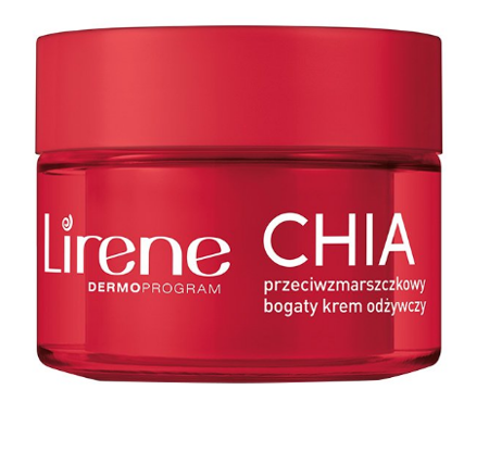 LIRENE Supermaistas nuo raukšlių, turtingas Chia maitinamasis kremas 50ml