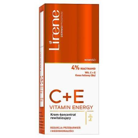 LIRENE_C+E Vitamin Energy atgaivinantis dieninis ir naktinis kremas/koncentratas 40ml