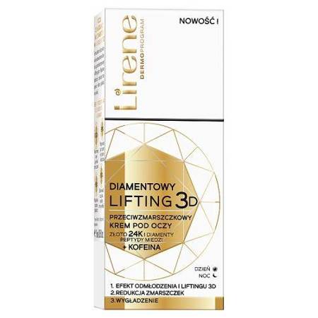 LIRENE_Diamentowy Lifting 3D przeciwzmarszczkowy krem pod oczy 15ml