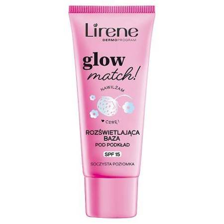 LIRENE_Glow Match! rozświetlająca baza pod podkład Soczysta Poziomka 30ml