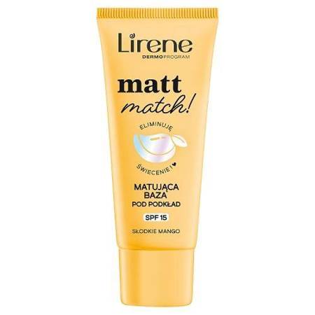 LIRENE_Matt Match! matująca baza pod podkład SPF15 Słodkie Mango 30ml