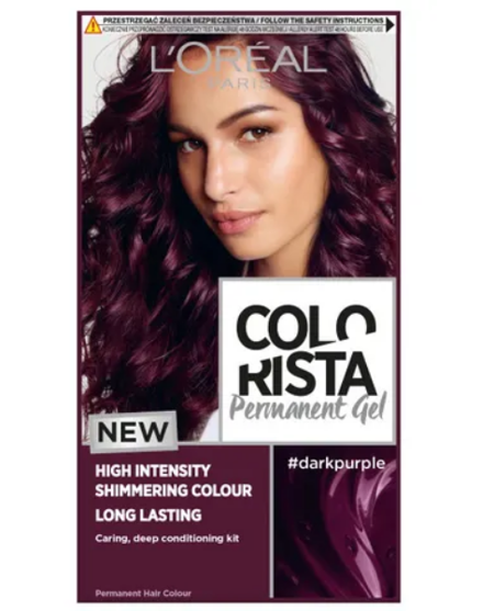 L'OREAL Colorista permanentinis gelis tamsiai violetinės spalvos