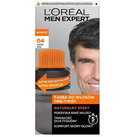 L'OREAL Men Expert One-Twist Haircolor farba do włosów 04 Natural Brown