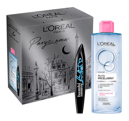 L'OREAL Paris Paris Paris Night Bambi Oversized Eye Intense Black 8.9ml + Skin Expert 400ml