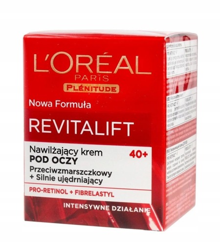 L'OREAL Revitalift 40+ drėkinamasis akių kremas 15ml