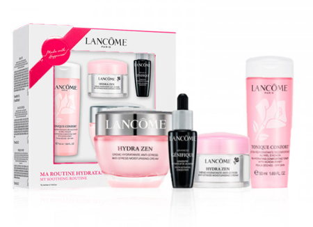 Lancome Hydra Zen kremas 50ml + Hydra Zen kremas 15ml + Tonique Confort tonikas 50ml + Advanced Genifique serumas 10ml