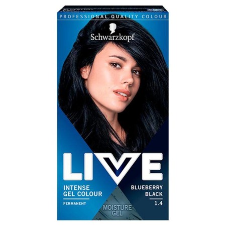 Live Intense Gel Colour geliniai plaukų dažai 1.4 Blueberry Black