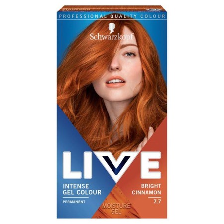 Live Intense Gel Colour geliniai plaukų dažai 7.7 Bright Cinnamon