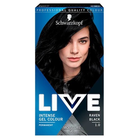 Live Intense Gel Colour plaukų dažai 1.0 Raven Black