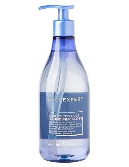 L'oreal Professionnel Serie Expert Blondifier Gloss Shampoo atkuria balintų ir dažytų plaukų blizgesį 500ml