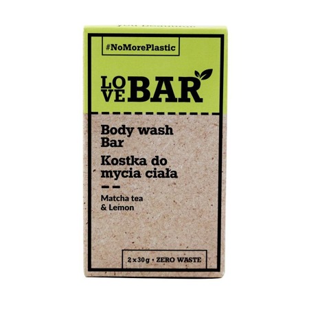 Love Bar Body Wash Bar kūno prausiklis Matcha & Lime 2x30g